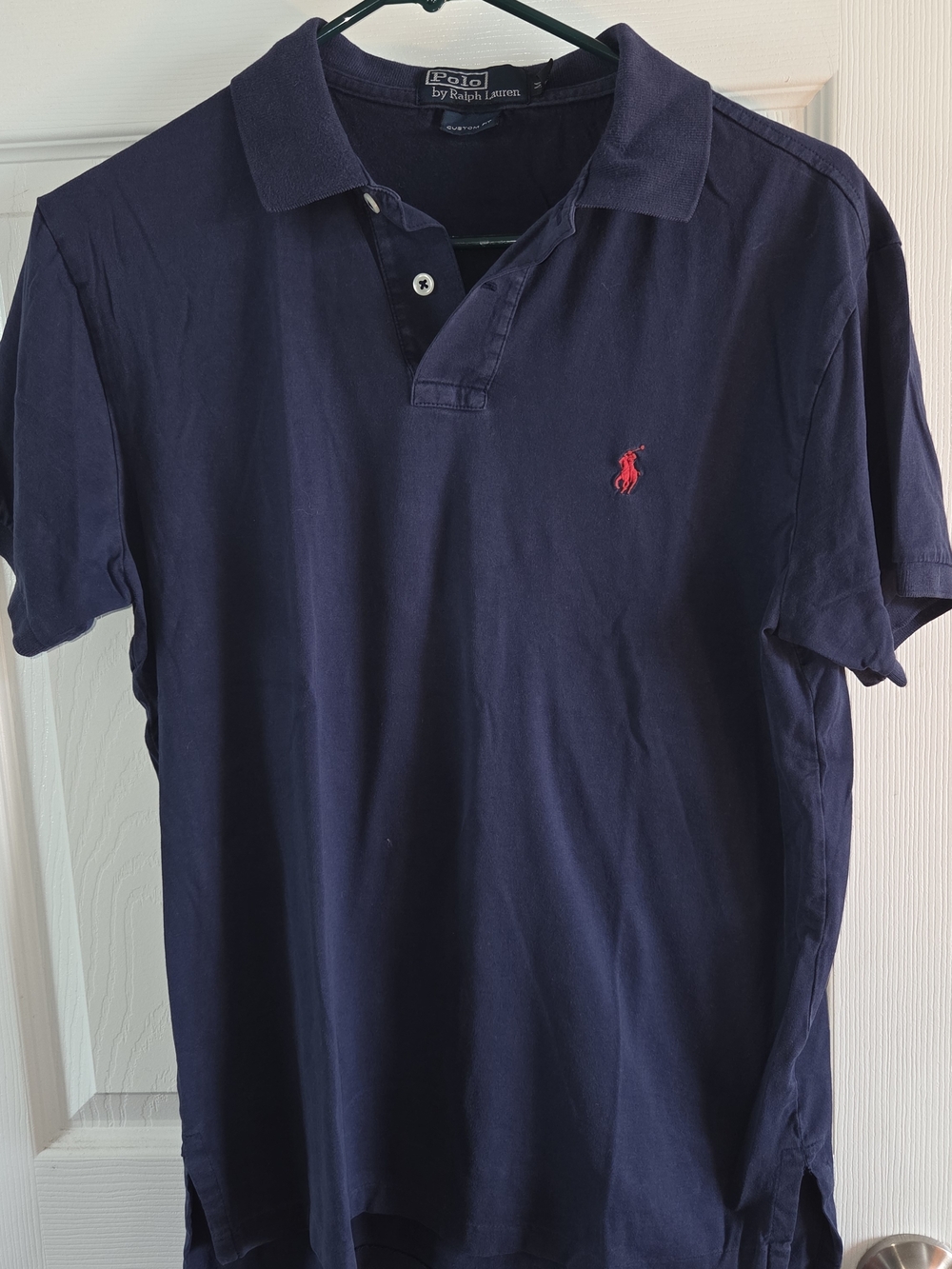 Ralph Lauren Navy Polo with Red Pony Embroidery